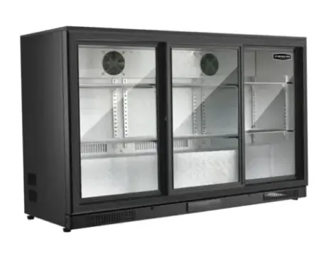 Sterling Pro SP3HC-LOW-BS Sliding Triple Door Low Height Bottle Cooler 318L