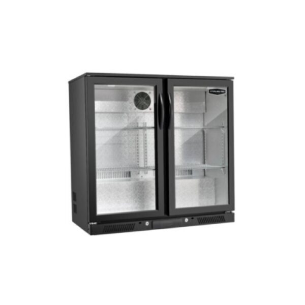 Sterling Pro SP2HC-LOW-BH Hinged Double Door Low Height Bottle Cooler 225L