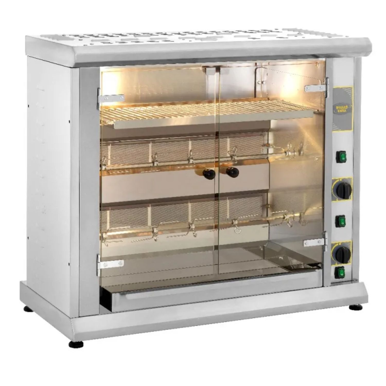 Roller Grill RBG 80 Gas Rotisserie with Display Shelf