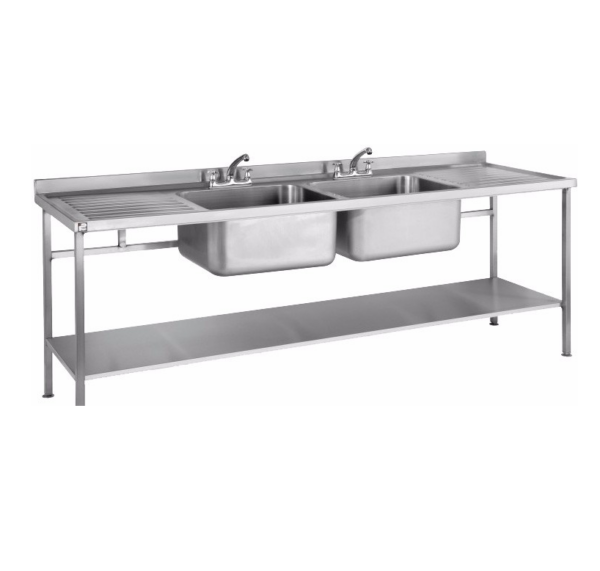 Parry SINK1860DBDD 1800mm Double Bowl Sink With Double Drainer - 600mm deep