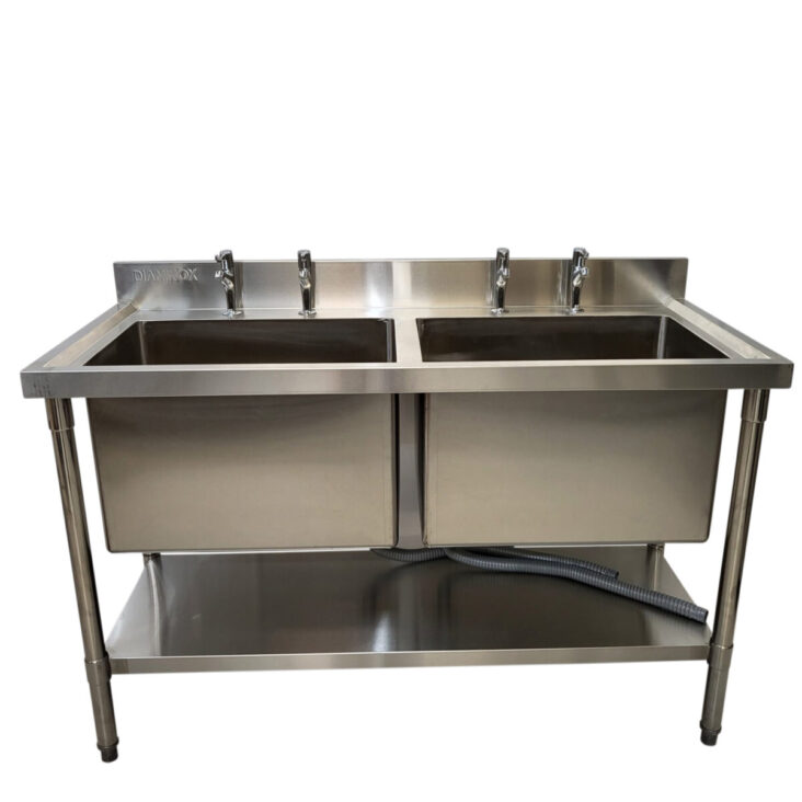 Diaminox Double Bowl Pot Wash Sink, 1400mm (w) Diaminox Double Pot Wash Sink, 1400mm (w)