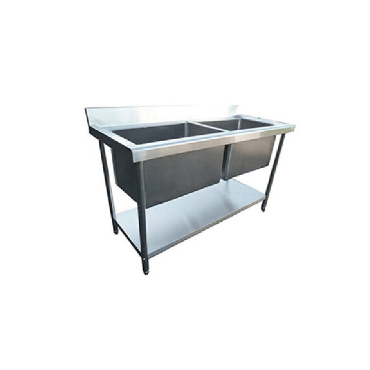 Infernus Stainless Steel Double Deep Bowl Sink – 140cm/56″