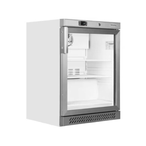 Tefcold UF200VG Undercounter Single Glass Door White Display Freezer, 200L
