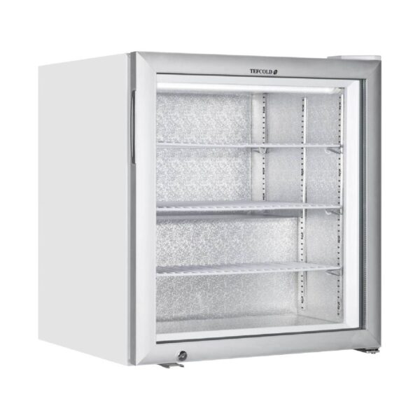 Tefcold UF50GCP Countertop Single Glass Door White Display Freezer, 50L