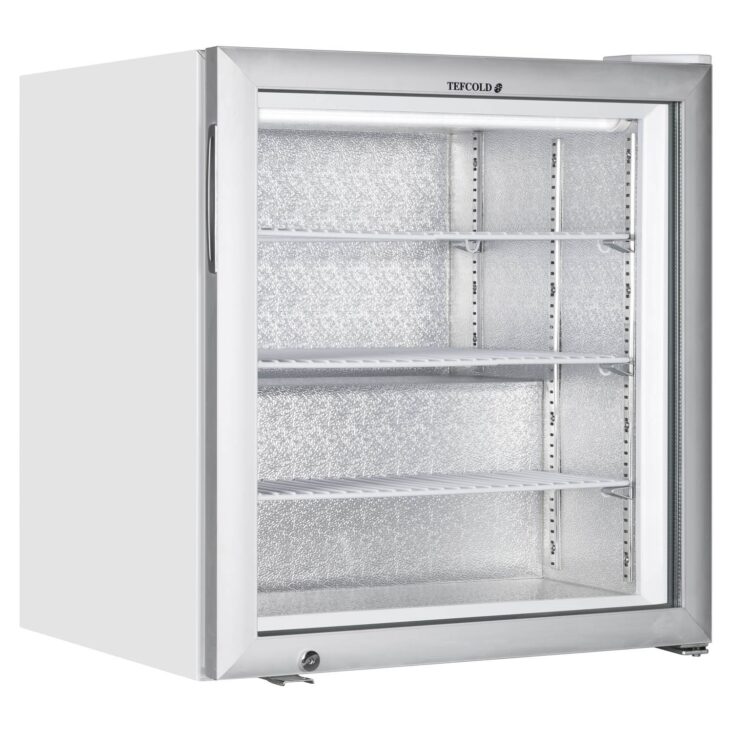 Tefcold UF50GCP Countertop Single Glass Door White Display Freezer, 50L