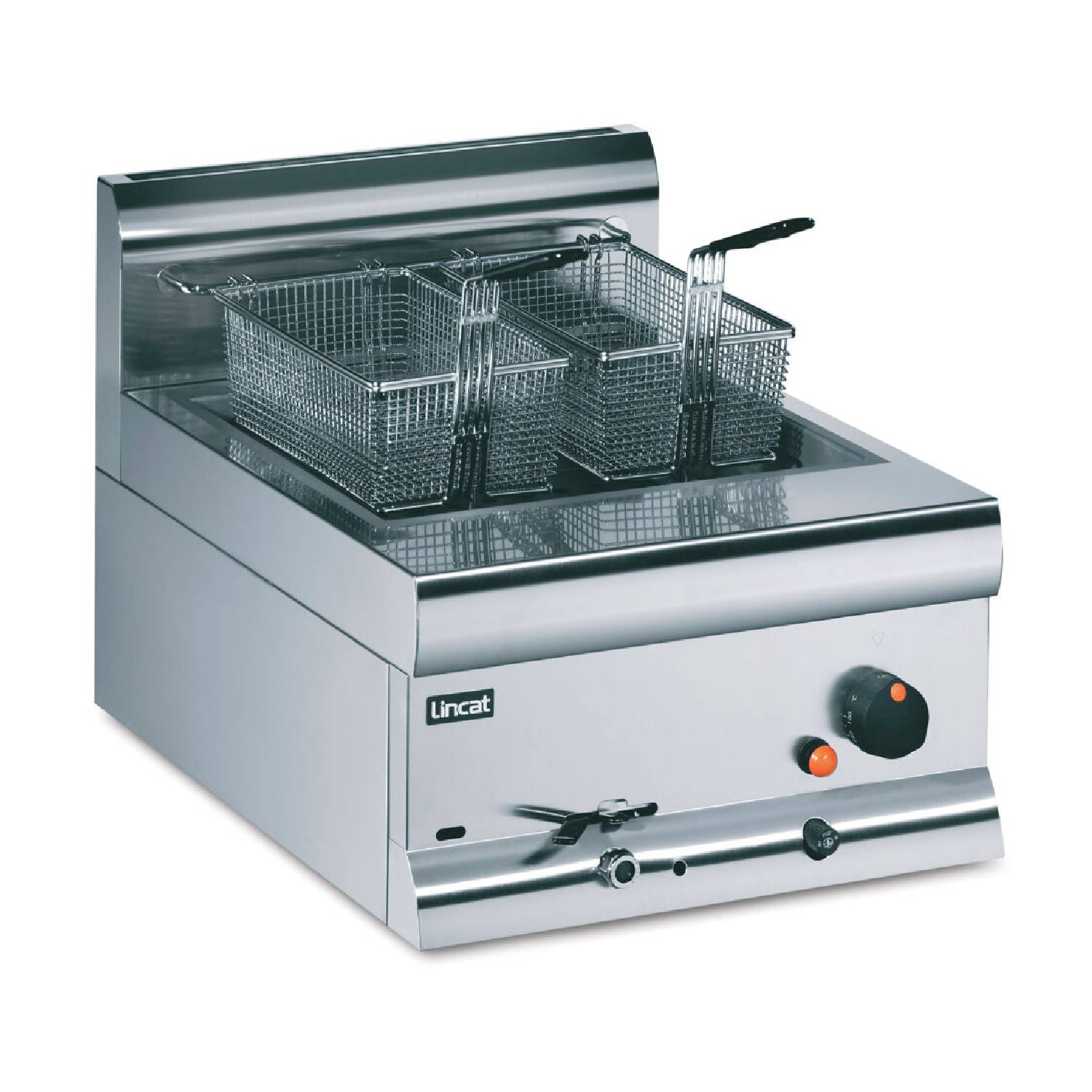 Lincat DF4 Silverlink Gas Counter-top Single Tank Fryer, 2 Baskets 450mm (w)