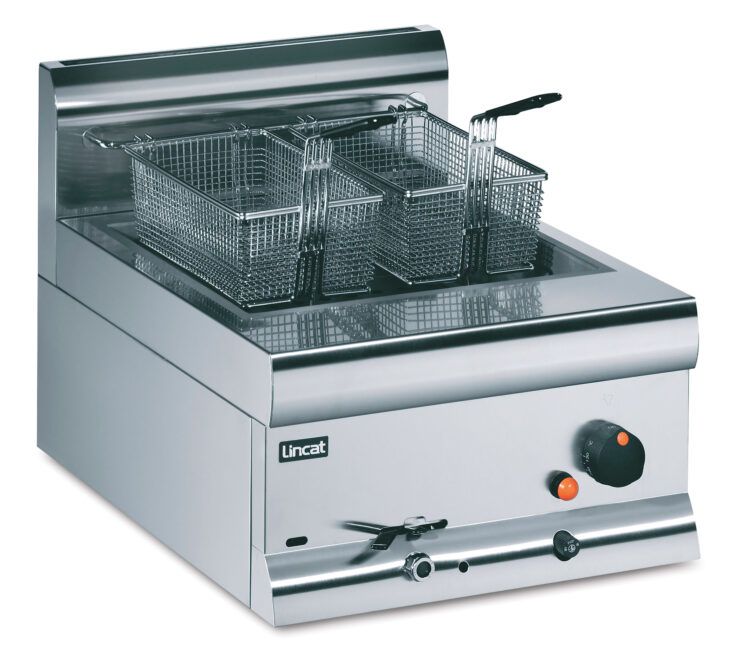 Lincat DF4 Silverlink Gas Counter-top Single Tank Fryer, 2 Baskets 450mm (w)