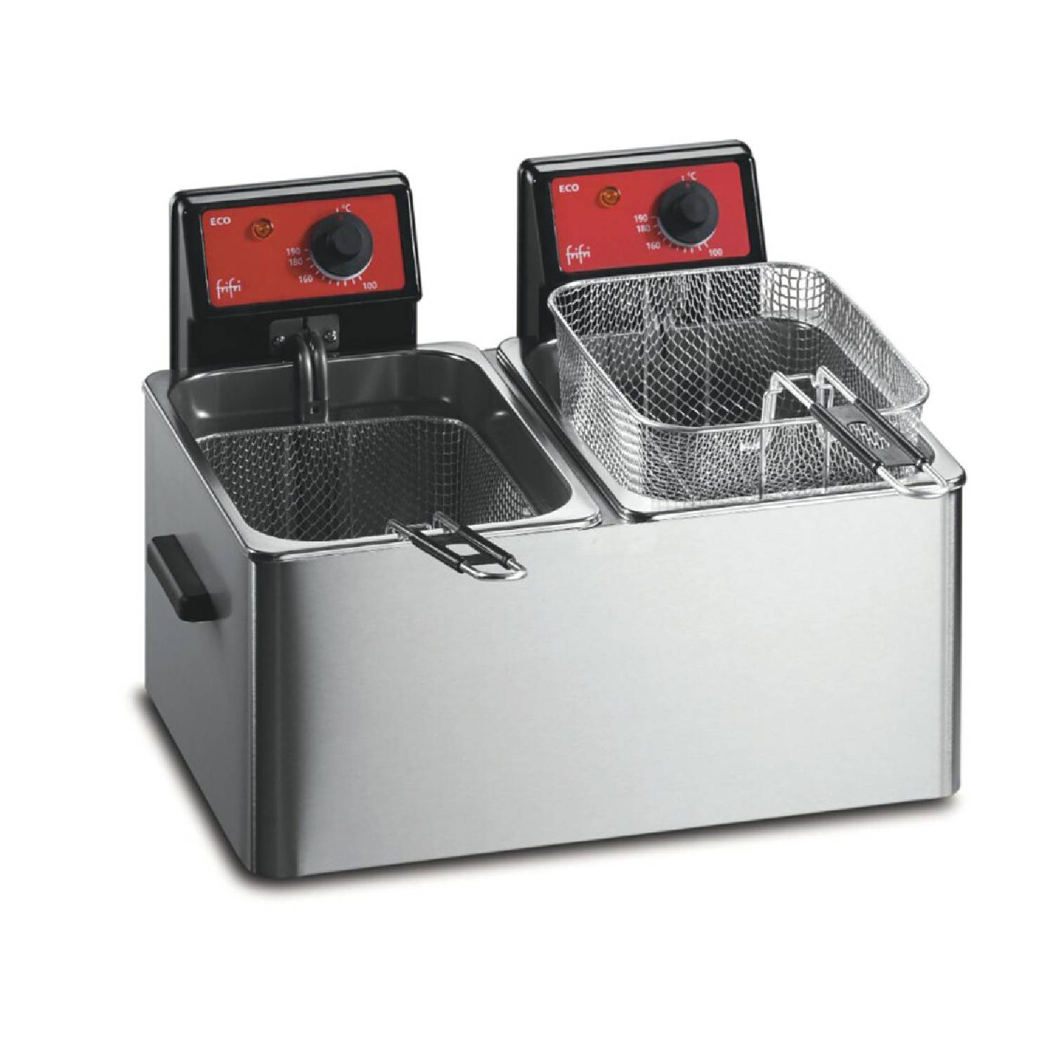 Lincat FriFri Eco 6+6 Electric Counter-top Twin Tank Fryer, 2 Baskets