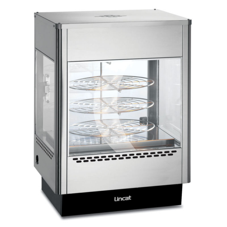 Lincat UM50D Counter-top Upright Heated Merchandiser - Rotating Rack, Double Door