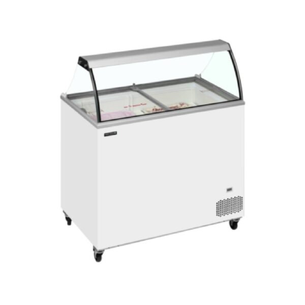 Tefcold IC501SC + CANOPY Scoop Ice Cream Display w/Baskets