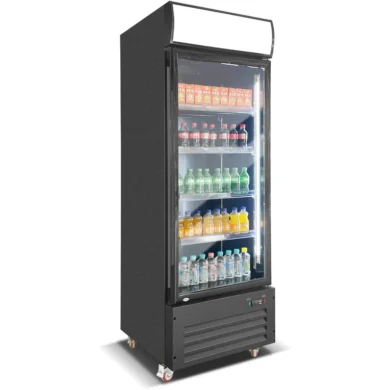Hosty Black Single Door Drinks Fridge – 900L Commercial Bottle Cooler Hosty Black Single Door Drinks Fridge – 900L Commercial Bottle Cooler