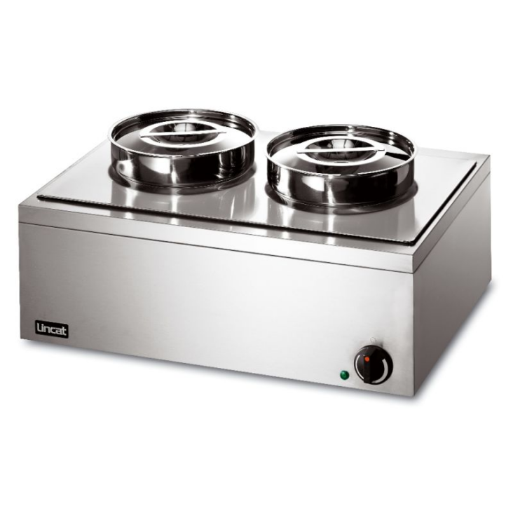 Lincat LRB2W, 2 Round Pot Electric Countertop Bain Marie, Wet Heat