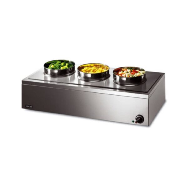 Lincat LRB3, 3 Round Pot Electric Countertop Bain Marie, Dry Heat