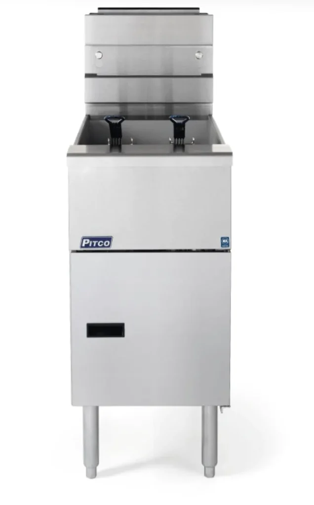 PITCO SG14S Free Standing Single Tank Gas Fryer PITCO SG14S Single Tank Twin Basket Gas Fryer