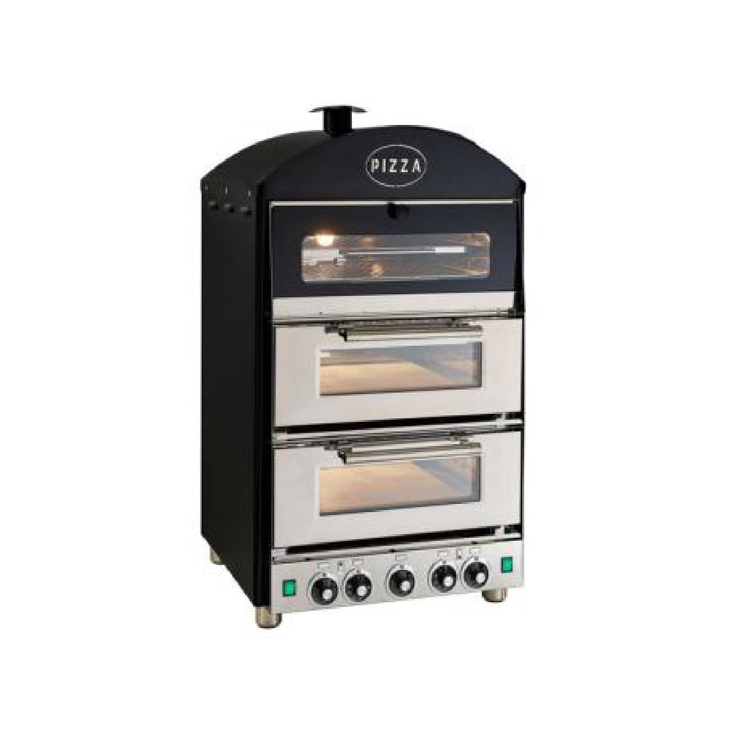 King Edward PK2W Pizza King Double Pizza Oven with Warmer