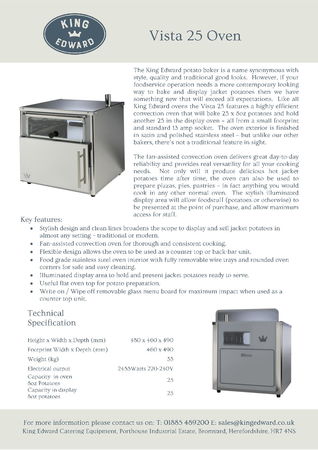 King Edward Vista 25 Potato Baking Oven, 13amp King Edward Vista 25 Potato Baking Oven, 13amp - Image 4