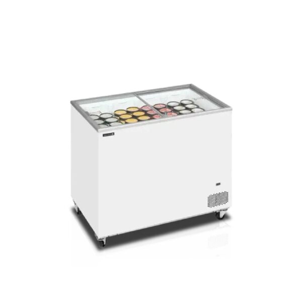 Tefcold IC301SC Sliding Flat Glass Lid Chest Freezer 296L