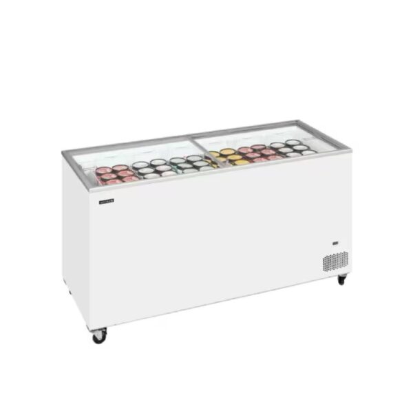 Tefcold IC501SC Sliding Flat Glass Lid Chest Freezer 491L