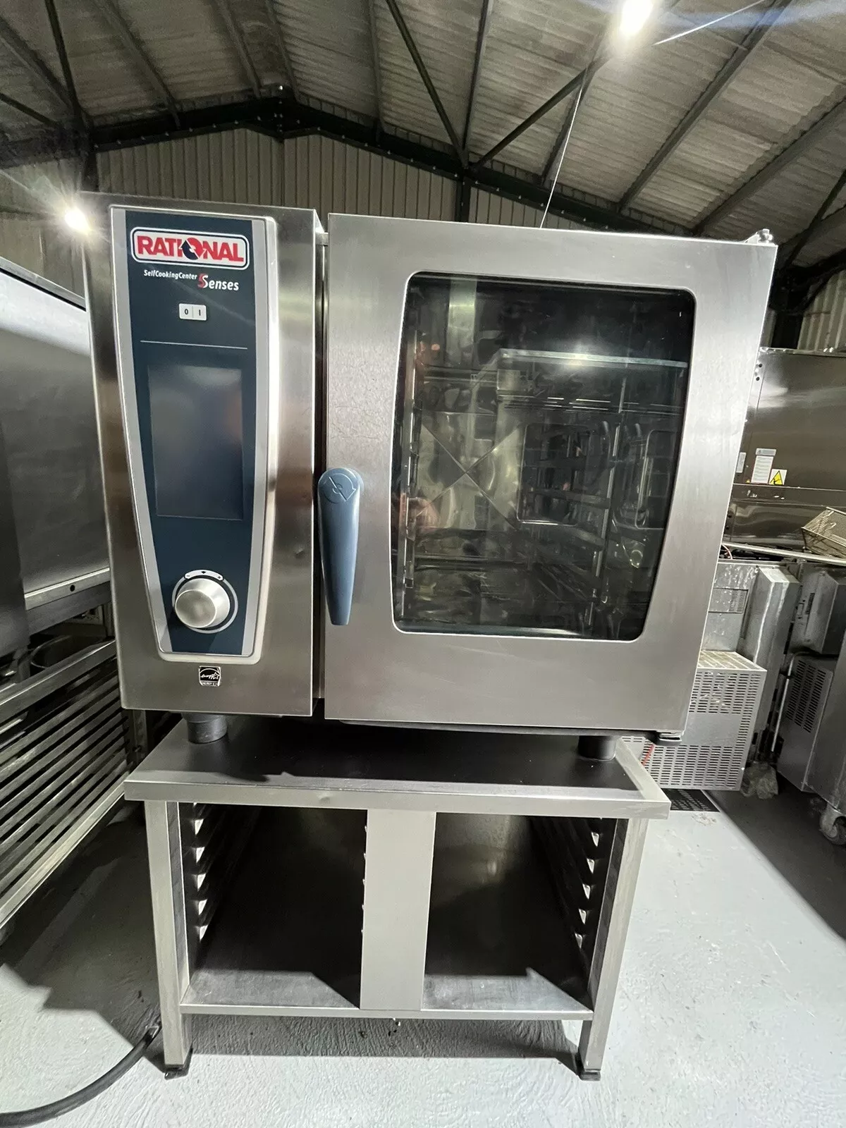 Rational SCCWE 61E 6 Grid Electric Single Phase Combi Oven on a UGII Stand Rational SCCWE 61E 6 Grid Electric Single Phase Combi Oven on a UGII Stand - Image 5