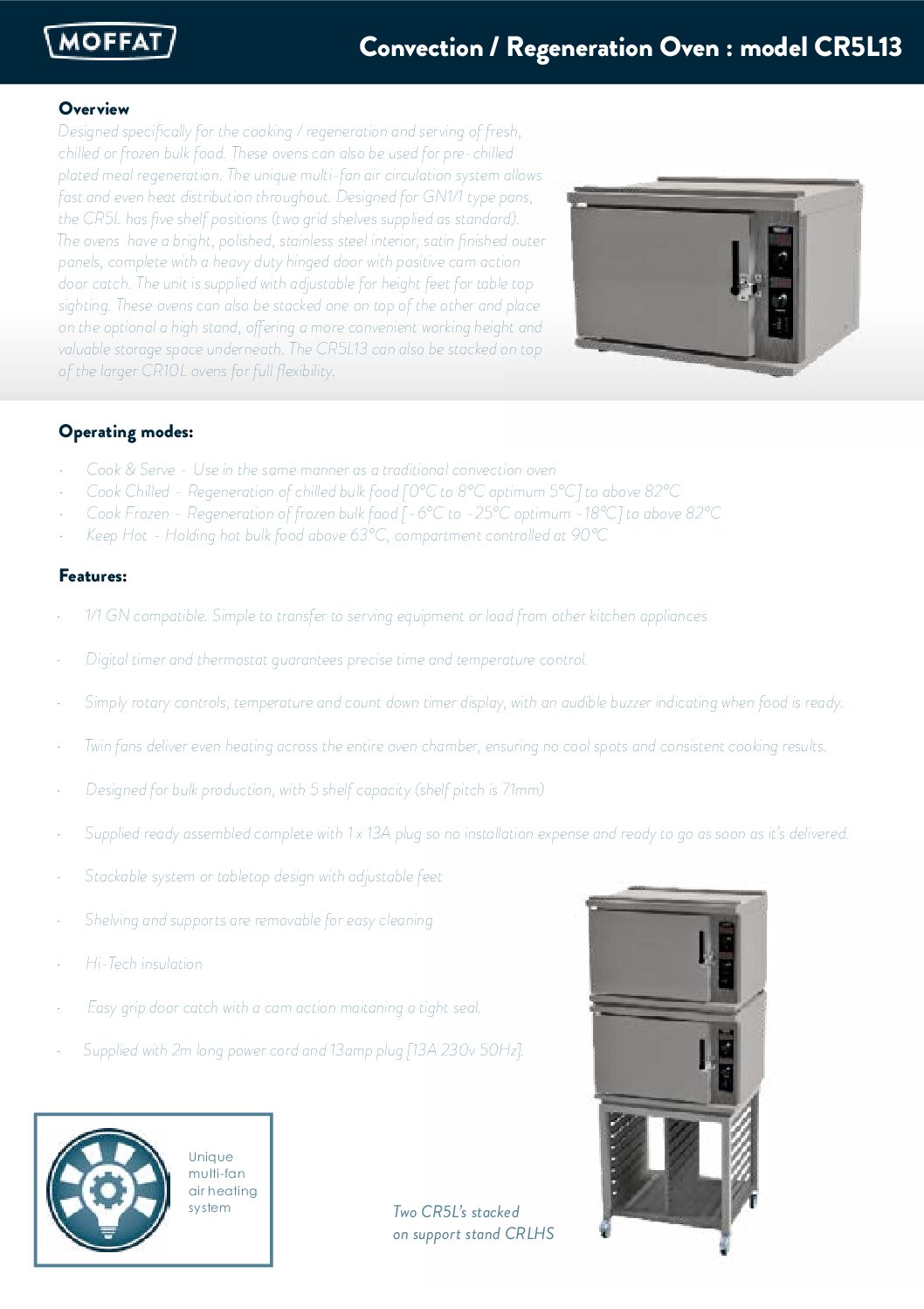 Moffat CR5L13 Convection/Regeneration Oven Moffat CR5L13 Convection/Regeneration Oven - Image 5