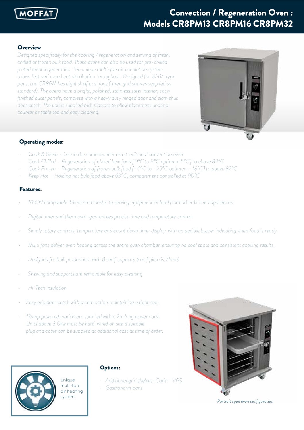 Moffat CR8PM13 Convection/Regeneration Oven Moffat CR8PM13 Convection/Regeneration Oven - Image 2