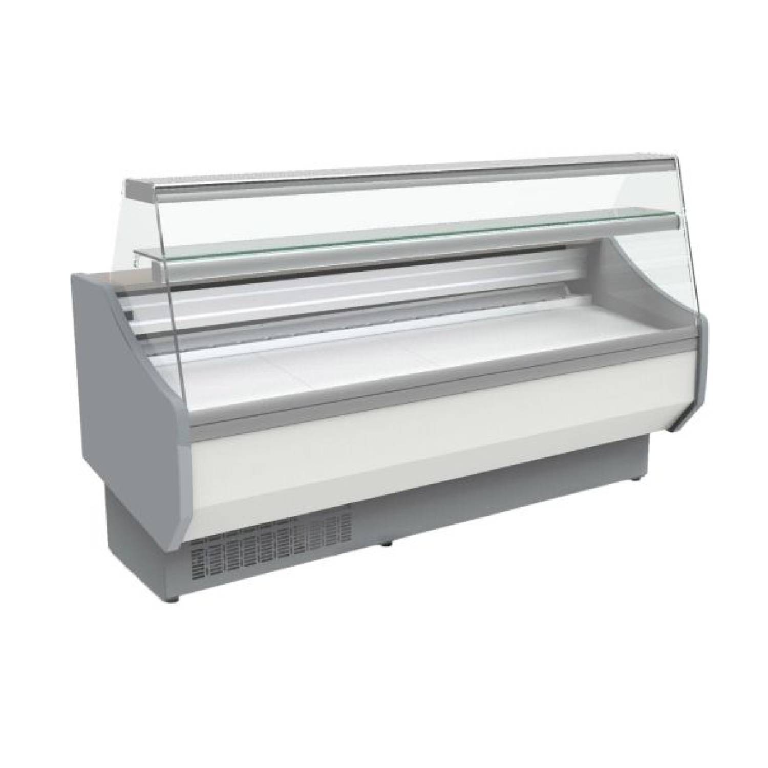 Coreco CVED-8-25-R Flat Glass Serveover Counter – 2525mm Wide