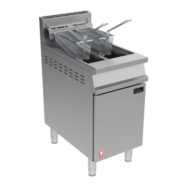 Falcon G3845 Twin Pan Twin Basket Gas Fryer