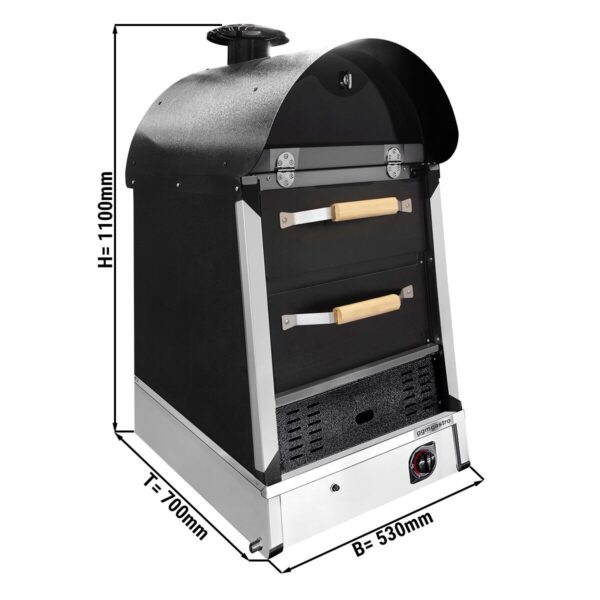 Gas Potato Oven – Manual, 2 Drawers, Stainless Steel