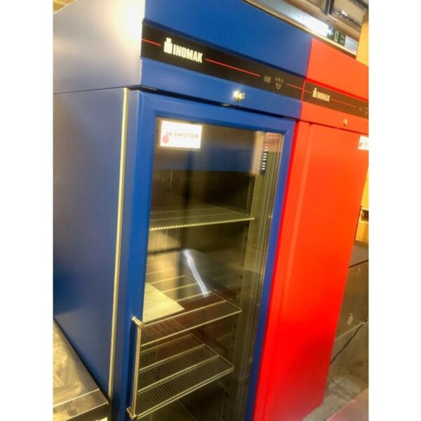 GRADED Inomak CAP172CR Upright Single Glass Door Fridge 654L – Blue Finish GRADED Inomak CAP172CR Upright Single Glass Door Fridge 654L – Blue Finish