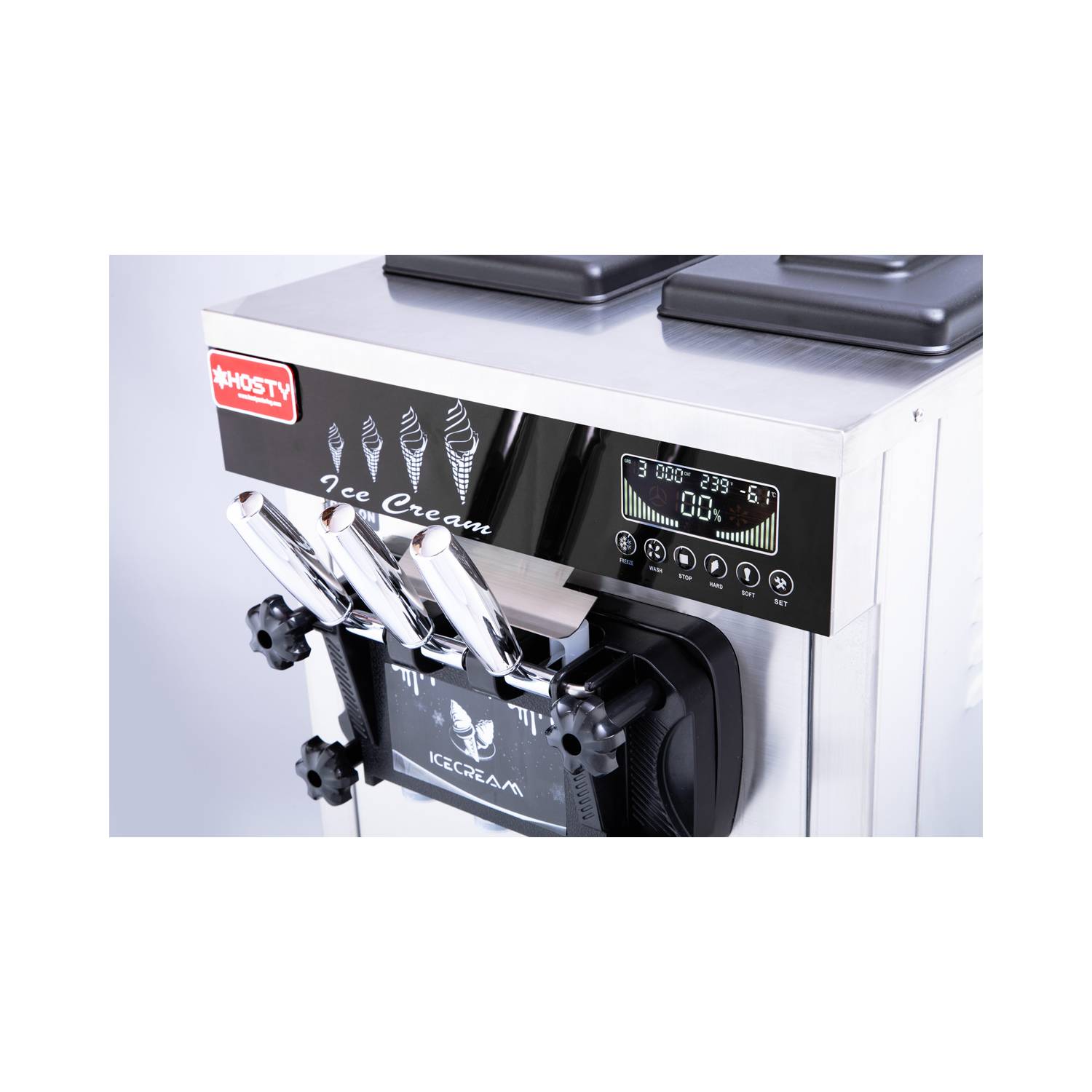 HOSTY Triple Head Floor-Standing Ice Cream Machine HOSTY Triple Head Floor-Standing Ice Cream Machine