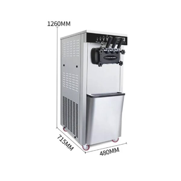 HOSTY Triple Head Floor-Standing Ice Cream Machine