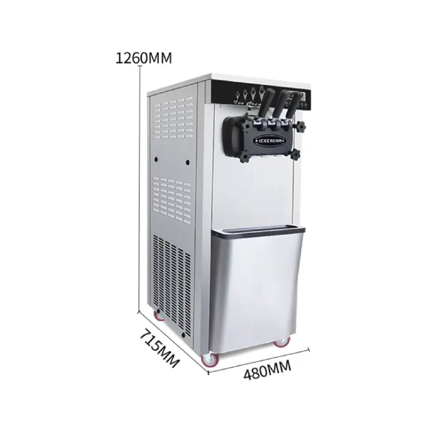HOSTY Triple Head Floor-Standing Ice Cream Machine HOSTY Triple Head Floor-Standing Ice Cream Machine