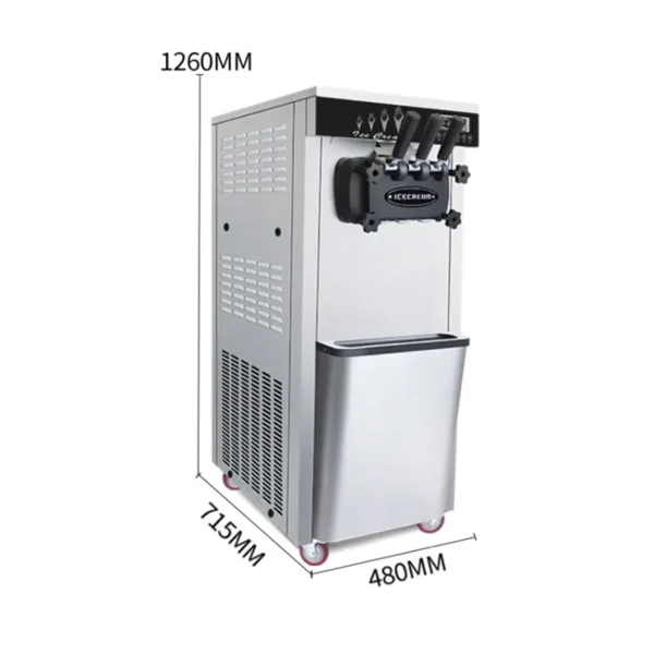 HOSTY Triple Head Floor-Standing Ice Cream Machine