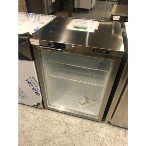 Blizzard UCR140CR Glass Door Undercounter Fridge – Graded Commercial Display Refrigerator
