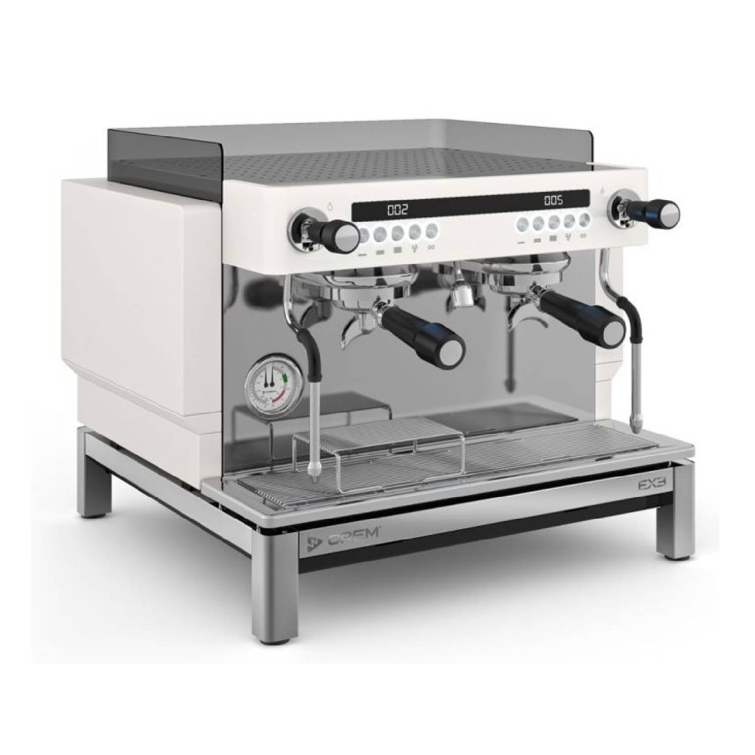 Crem EX3 Compact 2 Group Espresso Machine – Tall Cup / Single Boiler Crem EX3 Compact 2 Group Espresso Machine – Tall Cup / Single Boiler