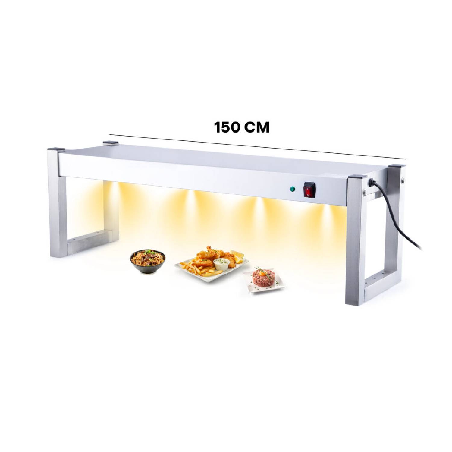 Hosty Single Tier Heated Gantry with Light – 150cm