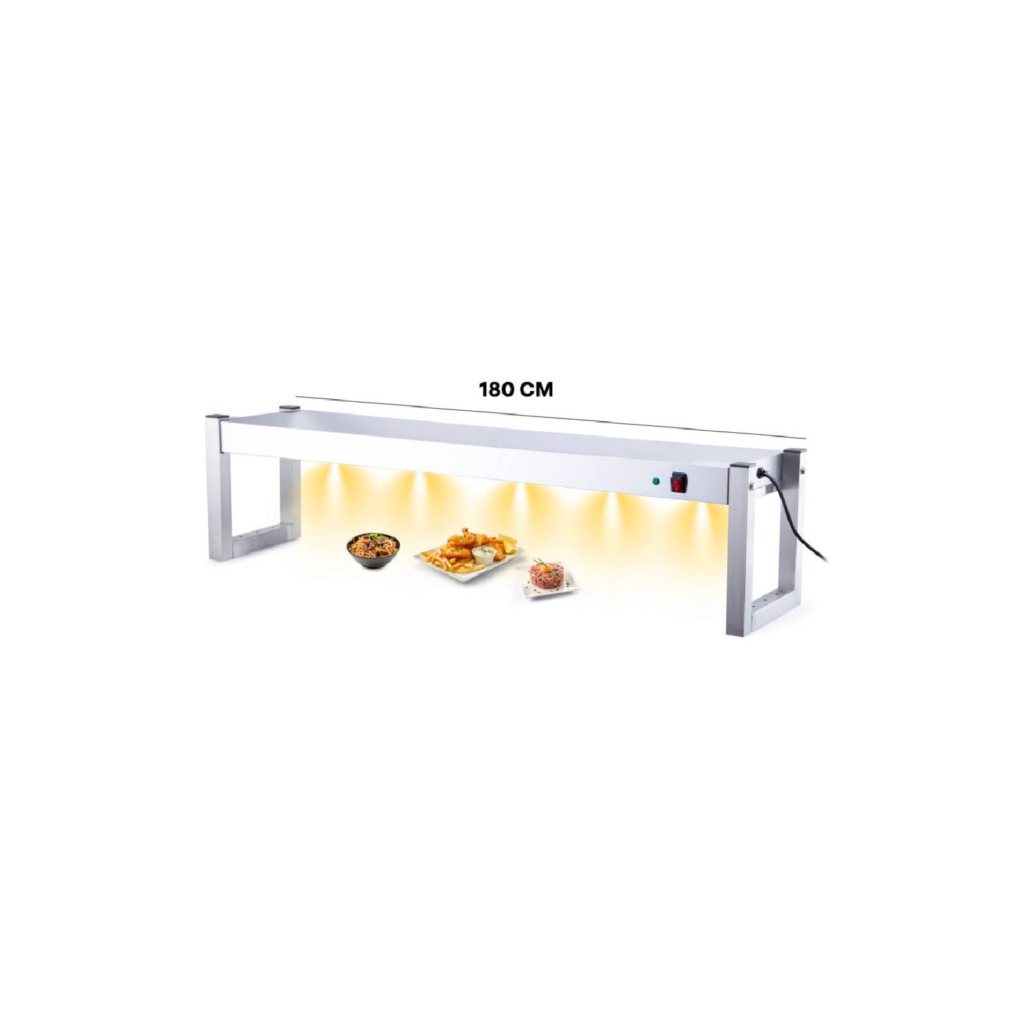 Hosty Single Tier Heated Gantry with Light – 180cm