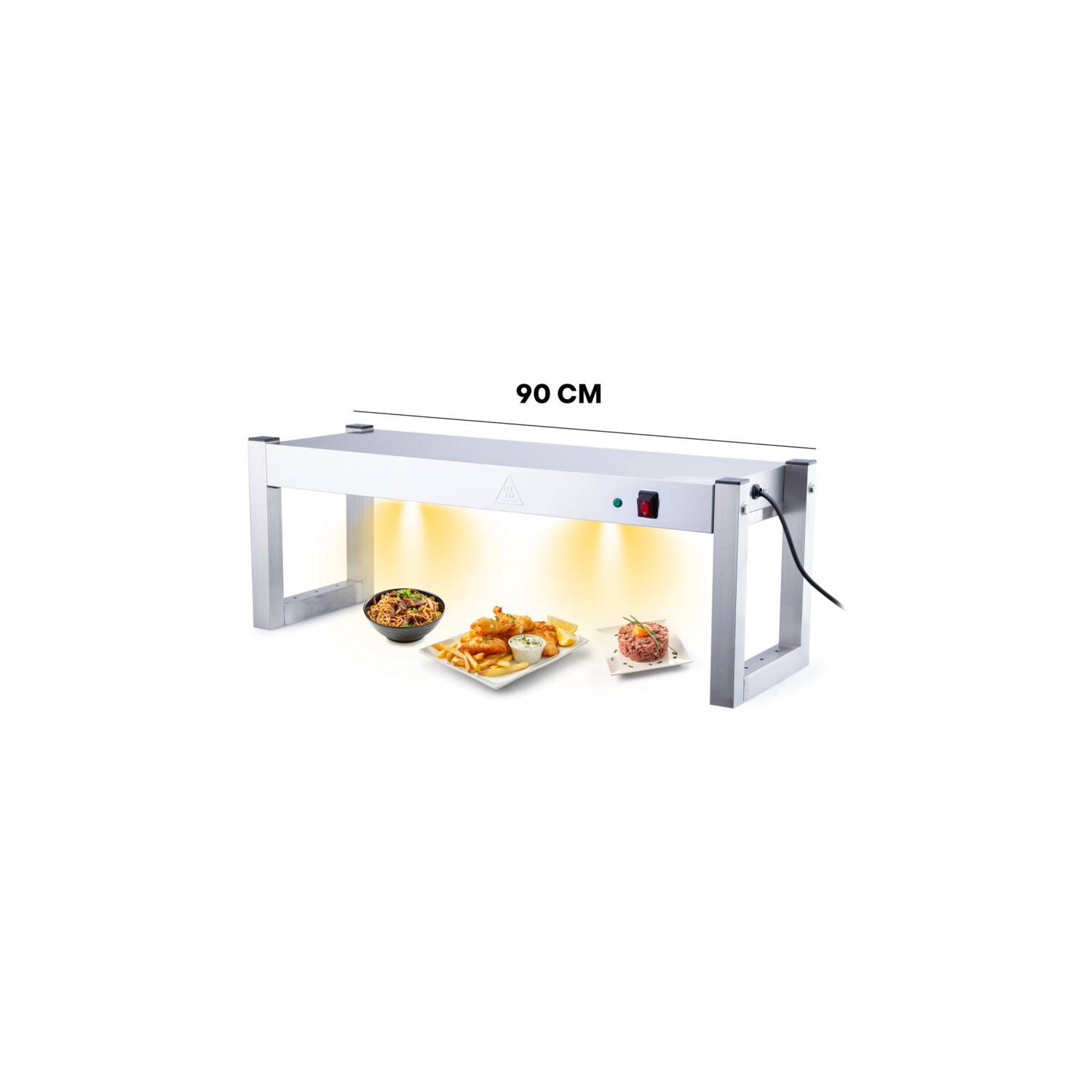 Hosty Single Tier Heated Gantry with Light – 90cm