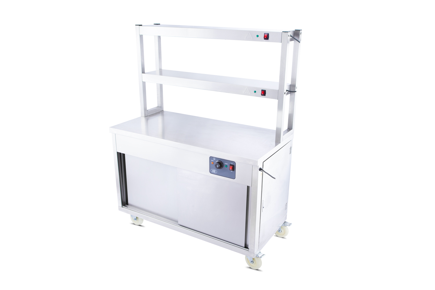 ACE Hot Cupboard with 2 Tier Heated Gantry & Lights 1500mm ACE Hot Cupboard with 2 Tier Heated Gantry & Lights 1500mm