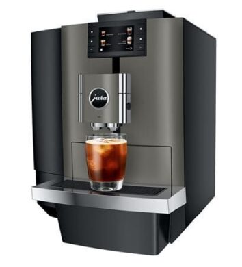 Jura JX10 Dark Inox Bean To Cup Coffee Machine – Up to 100 Cups/Day Jura JX10 Dark Inox Bean To Cup Coffee Machine – Up to 100 Cups/Day