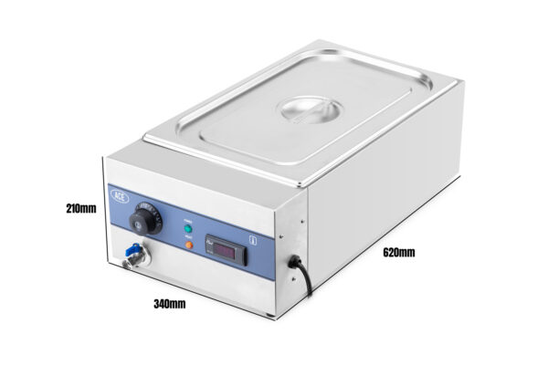 ACE 1/1 GN Wet Bain Marie – Countertop Electric Food Warmer