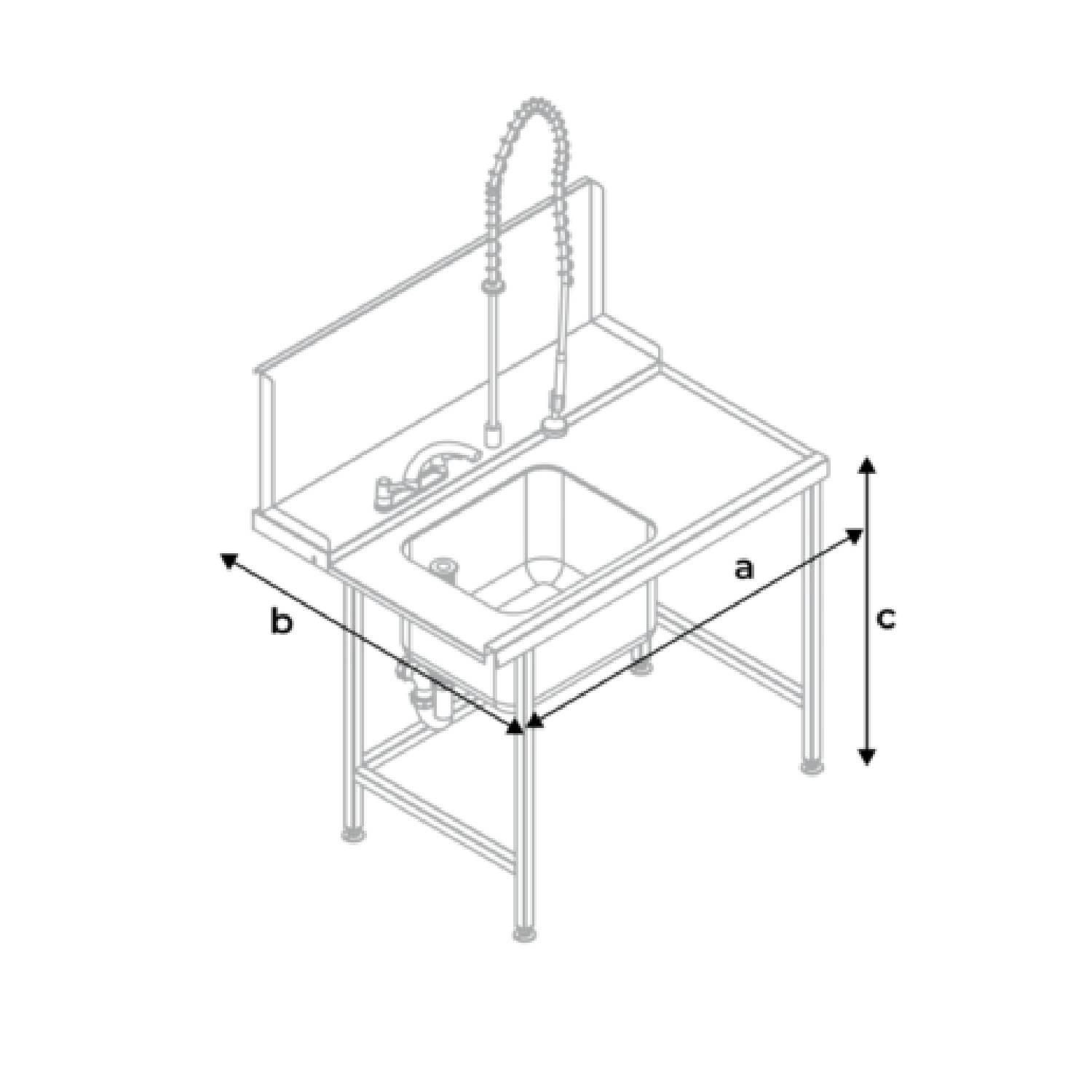 Classeq T11 Prewash Sink Table Range – 1100mm – CP500 Models