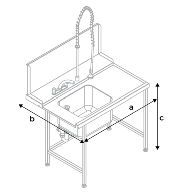 Classeq T11 Prewash Sink Table Range – 1100mm – CP500 Models