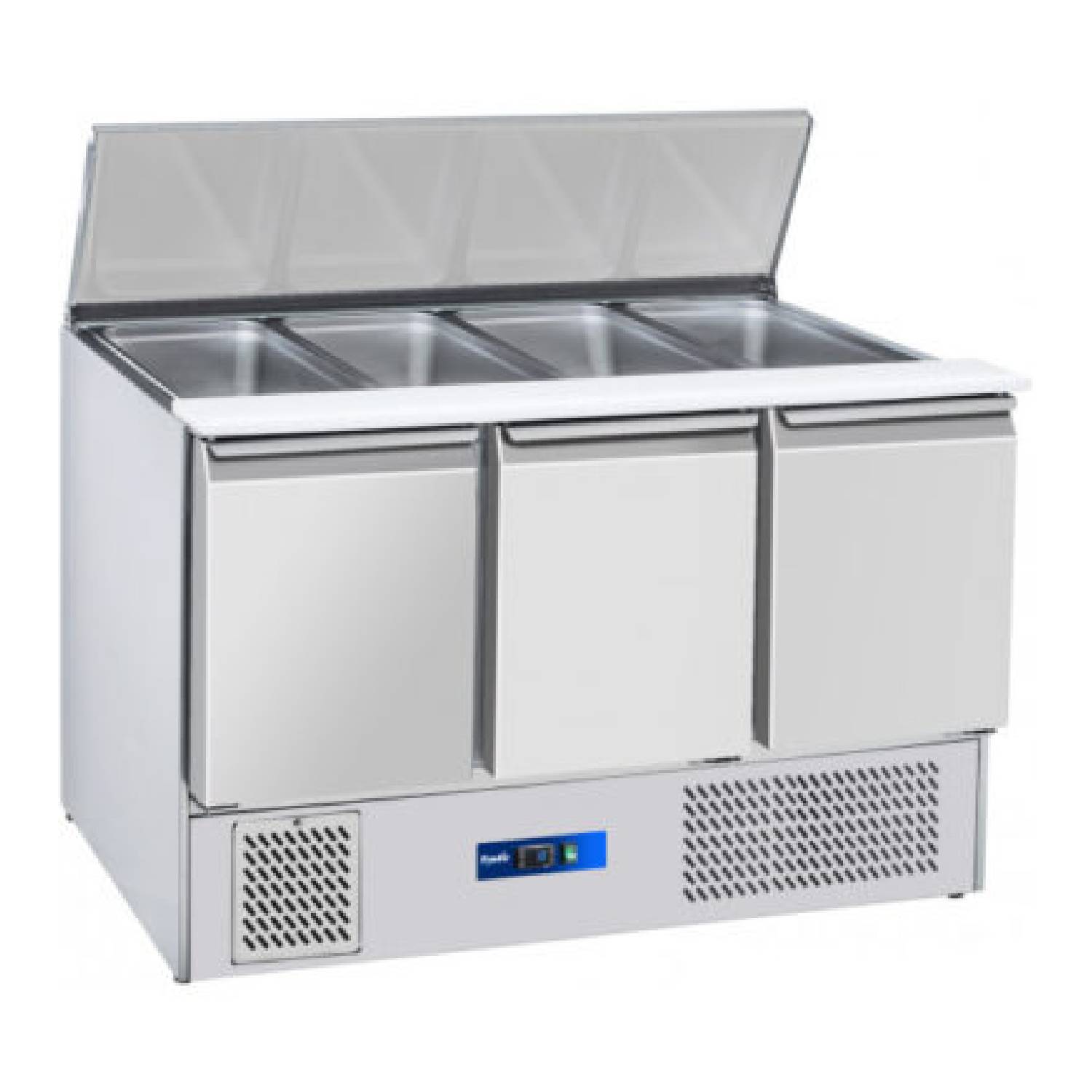 Prodis EC-3SALAD 3 Door Compact Saladette Table – 4 x 1/1GN Topping Well