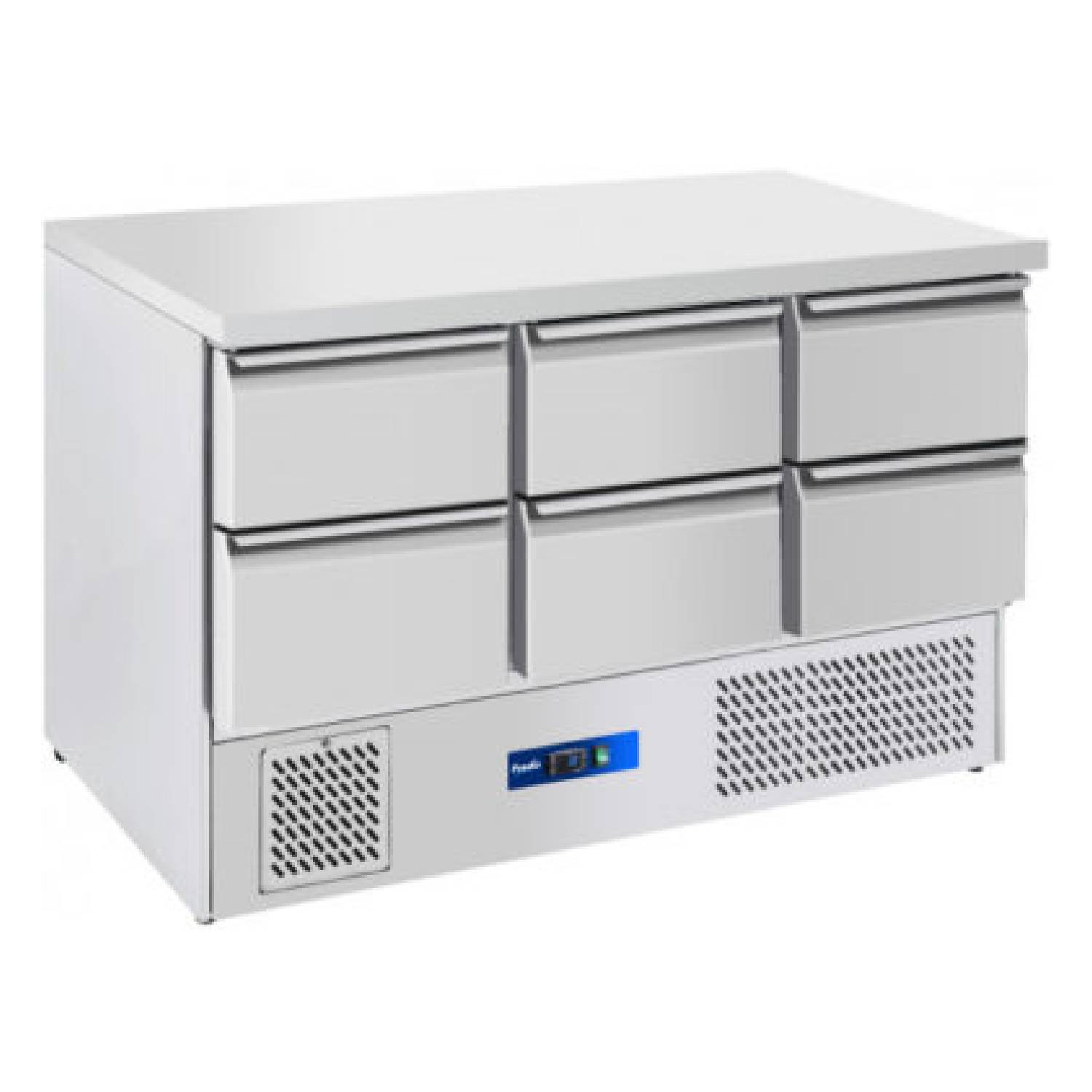 Prodis EC-6DSS 6 Drawer Compact Saladette Counter – Flat Top