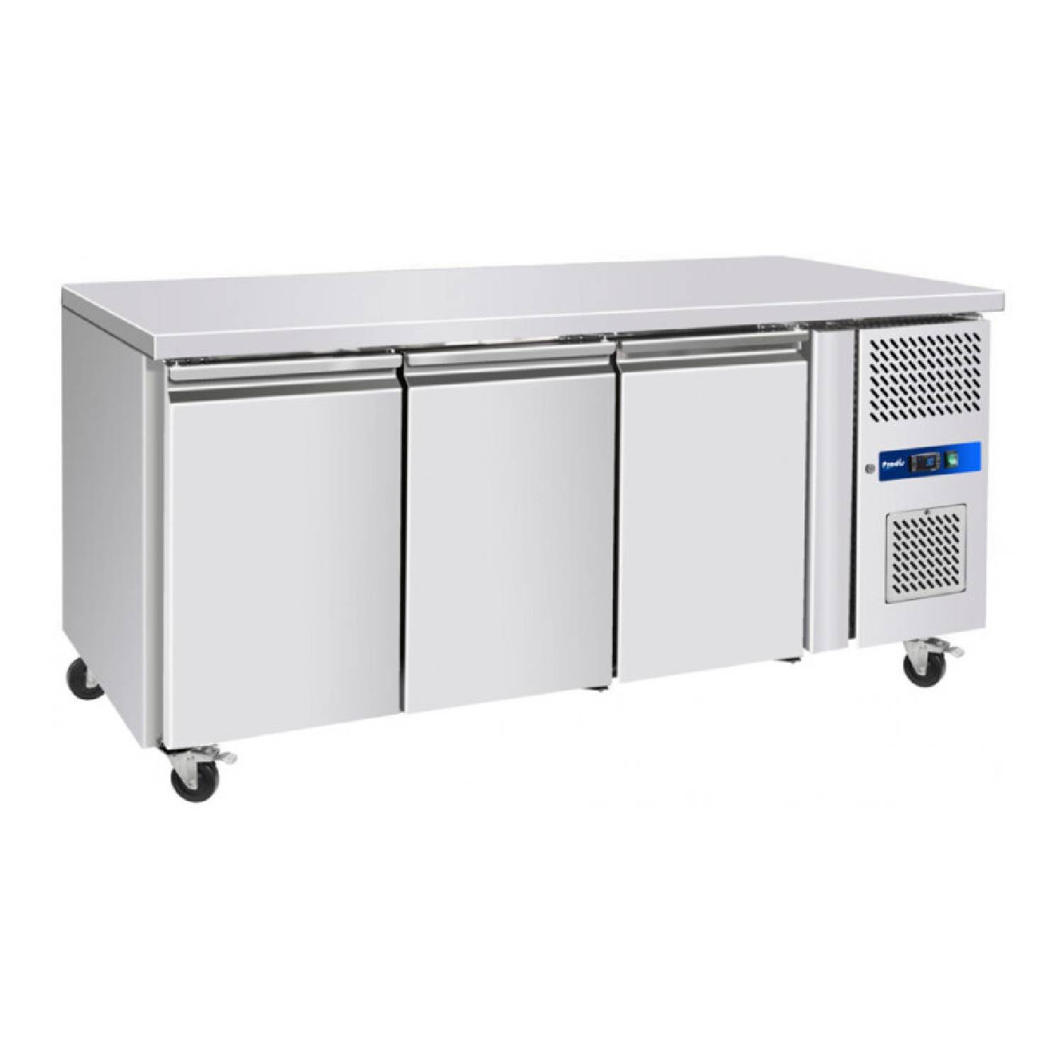 Prodis GRN-C3R Professional 3 Door Stainless Steel Counter Fridge