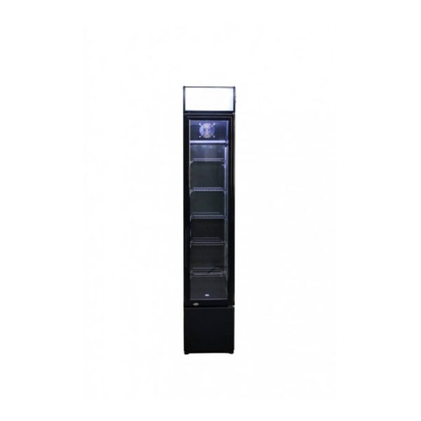 Prodis NT5-HC Slimline Single Door Black Upright Bottle Cooler – 99L