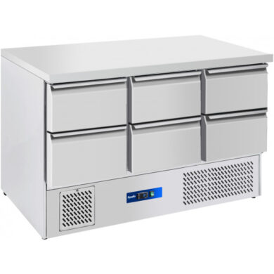 Prodis EC-6DSS 6 Drawer Compact Saladette Counter – Flat Top