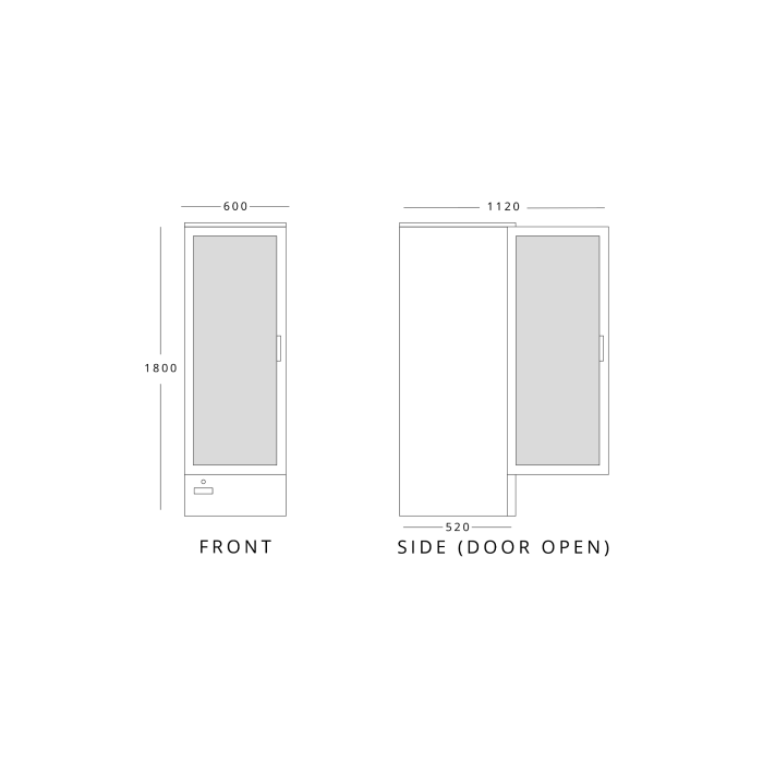 GRADED Infrico ZXS10 Upright Single Door Bottle Cooler GRADED Infrico ZXS10 Upright Single Door Bottle Cooler - Image 4