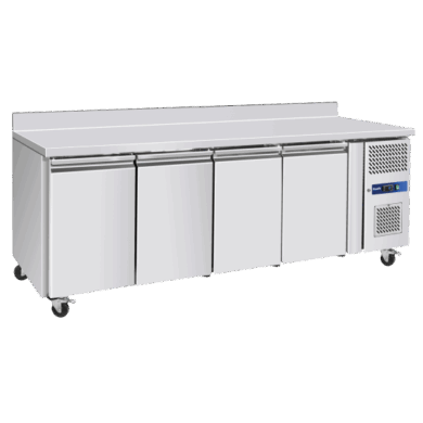 Prodis GRN-W4R Professional Four Door Stainless Steel Counter Fridge with Upstand